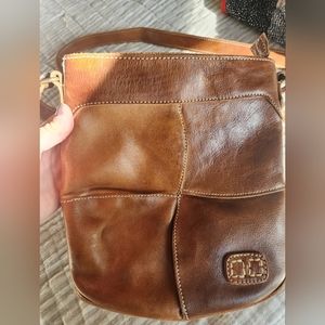 Bed Stu Coronado Crossbody Leather Purse Camel Brown